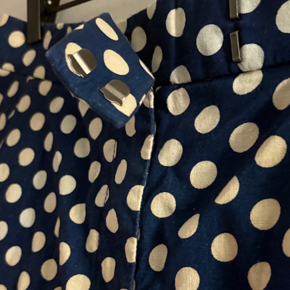 J. Crew High Waist Polka Dot Shorts - Navy and White - Picture 11 of 13